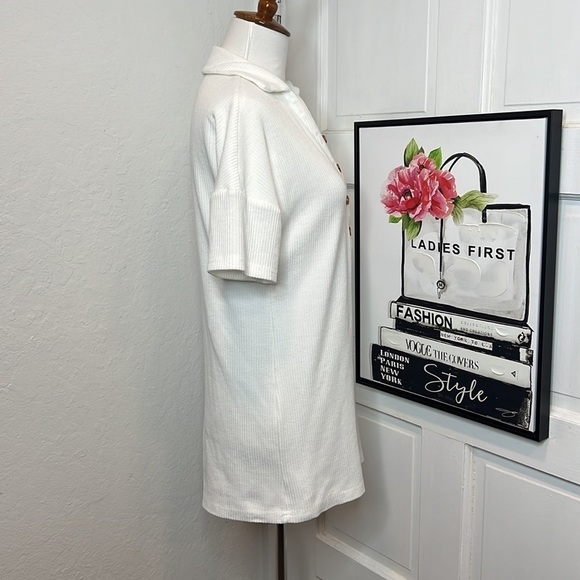 Princess Polly Kegan White Button Front Romper Size 0 - Picture 3 of 8